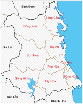 Bản đồ tỉnh Phú Yên.