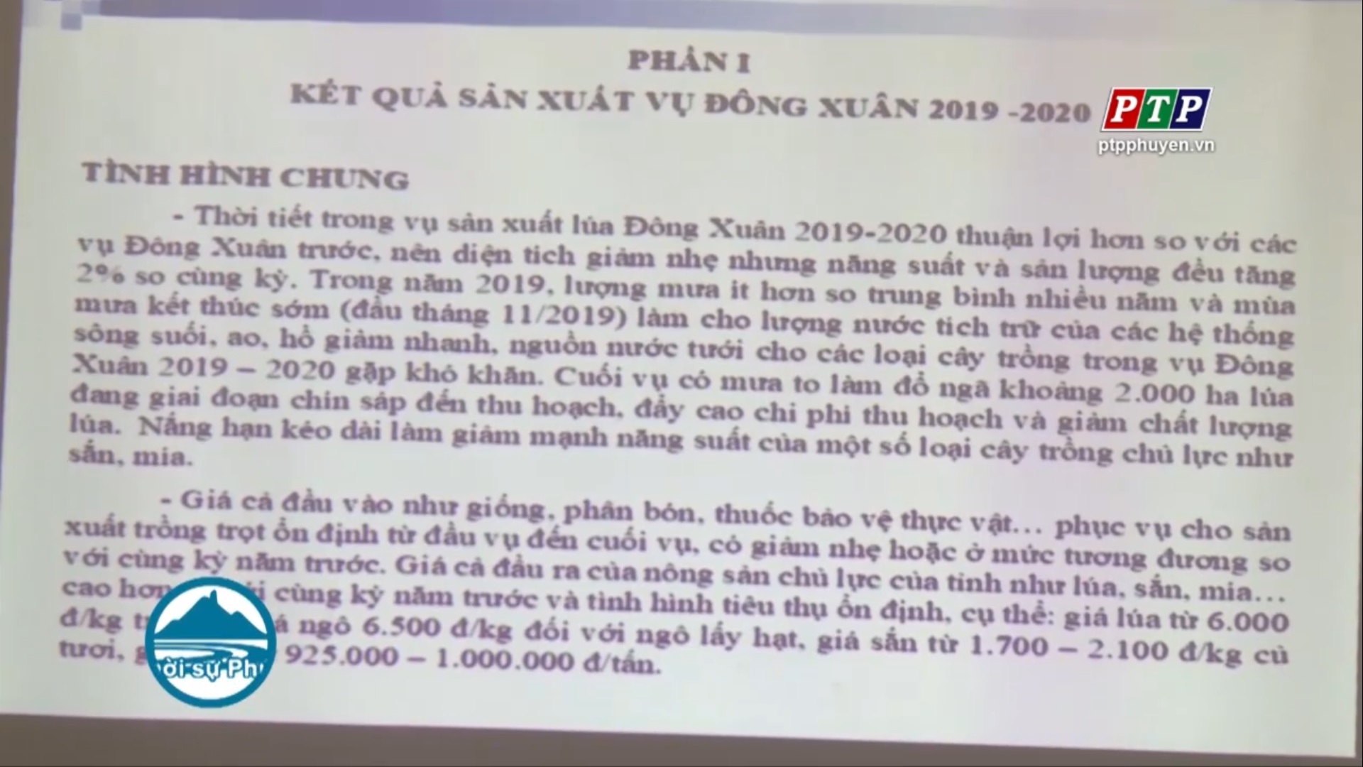 Triển khai sản xuất vụ hè thu 2020