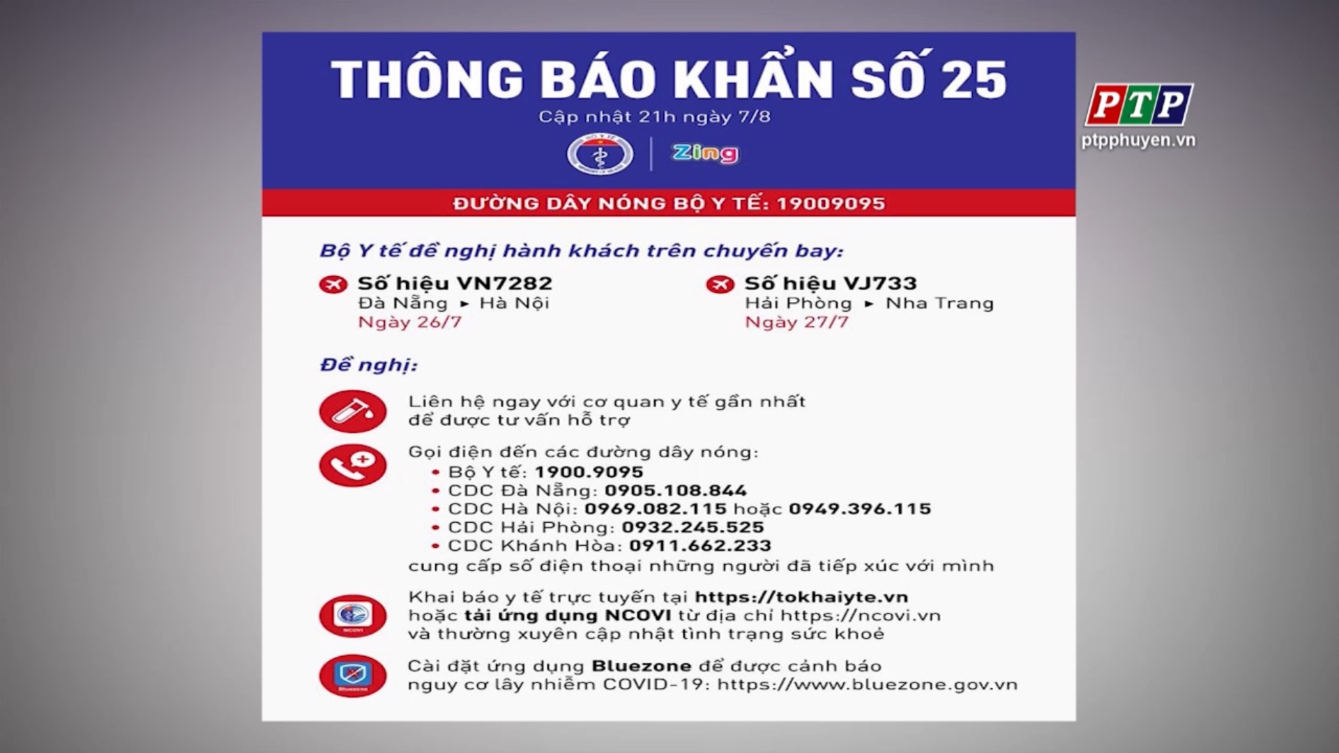 Thông báo khẩn số 25