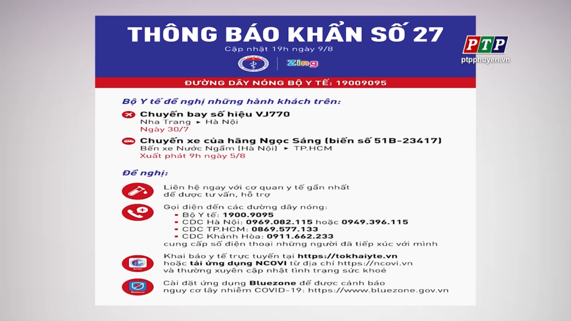 Thông báo khẩn số 27