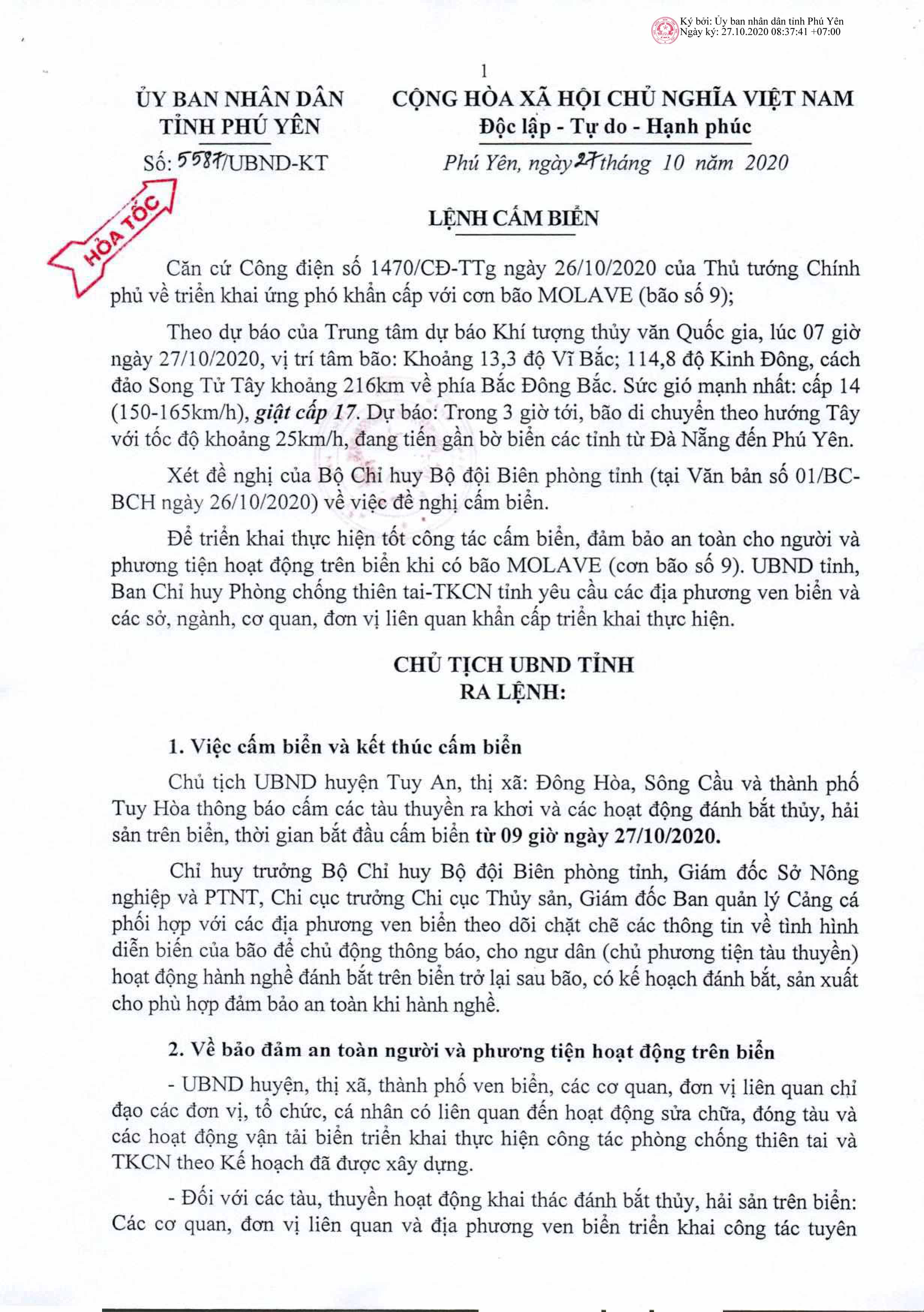 LỆNH CẤM BIỂN (1)