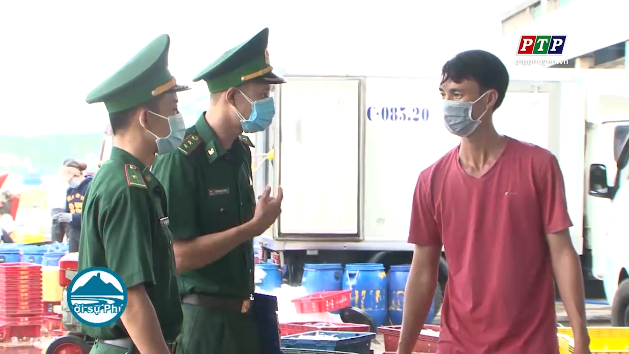 BĐBP Phú Yên tăng cường phòng, chống dịch bệnh Covid - 19 tại Cảng cá Phú Lạc
