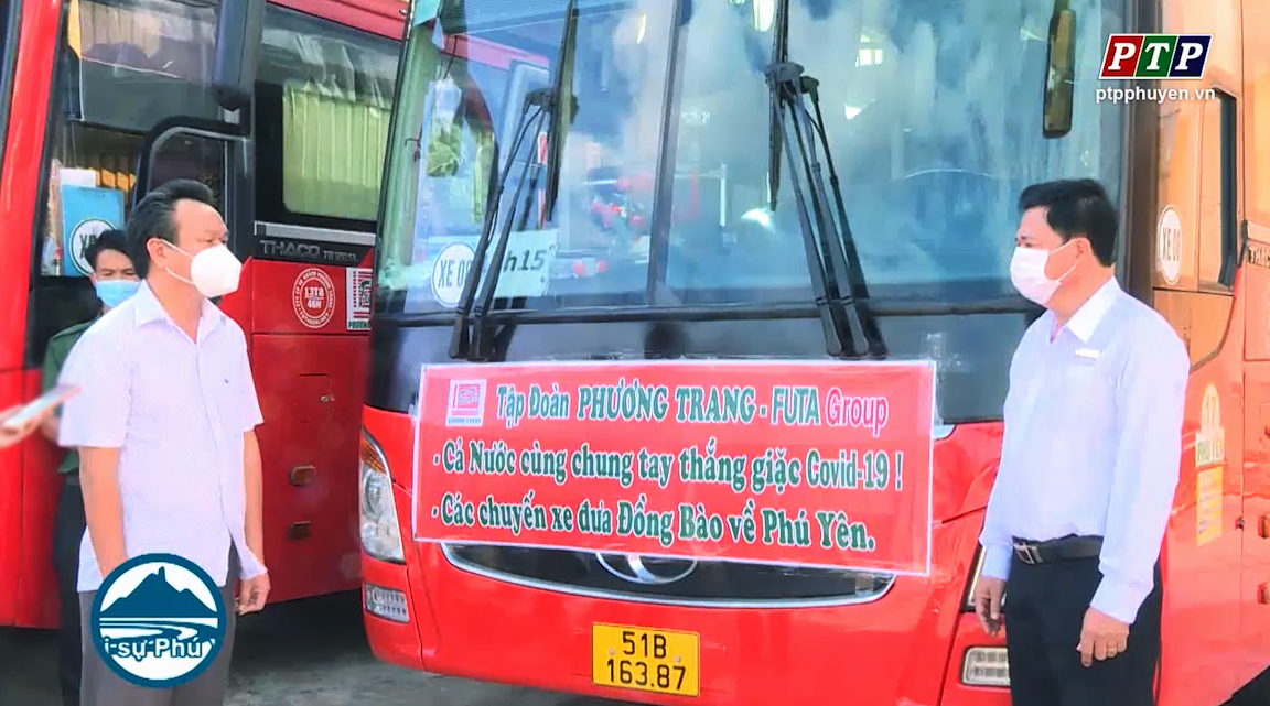 20 xe khách xuất phát vào Tp. Hồ Chí Minh đón người dân Phú Yên trở về