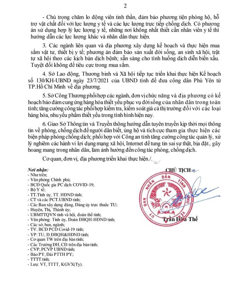 3474/UBND-KGVX V/v thực hiện Công điện 1063/CĐ-Ttg ngày 31/7/2021 của Thủ tướng Chính phủ