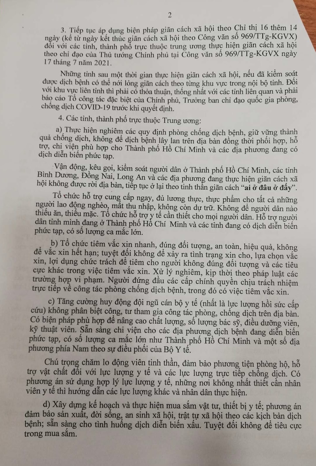 1063/CĐ-TTg CÔNG ĐIỆN Về phòng, chống dịch Covid-19 (2)