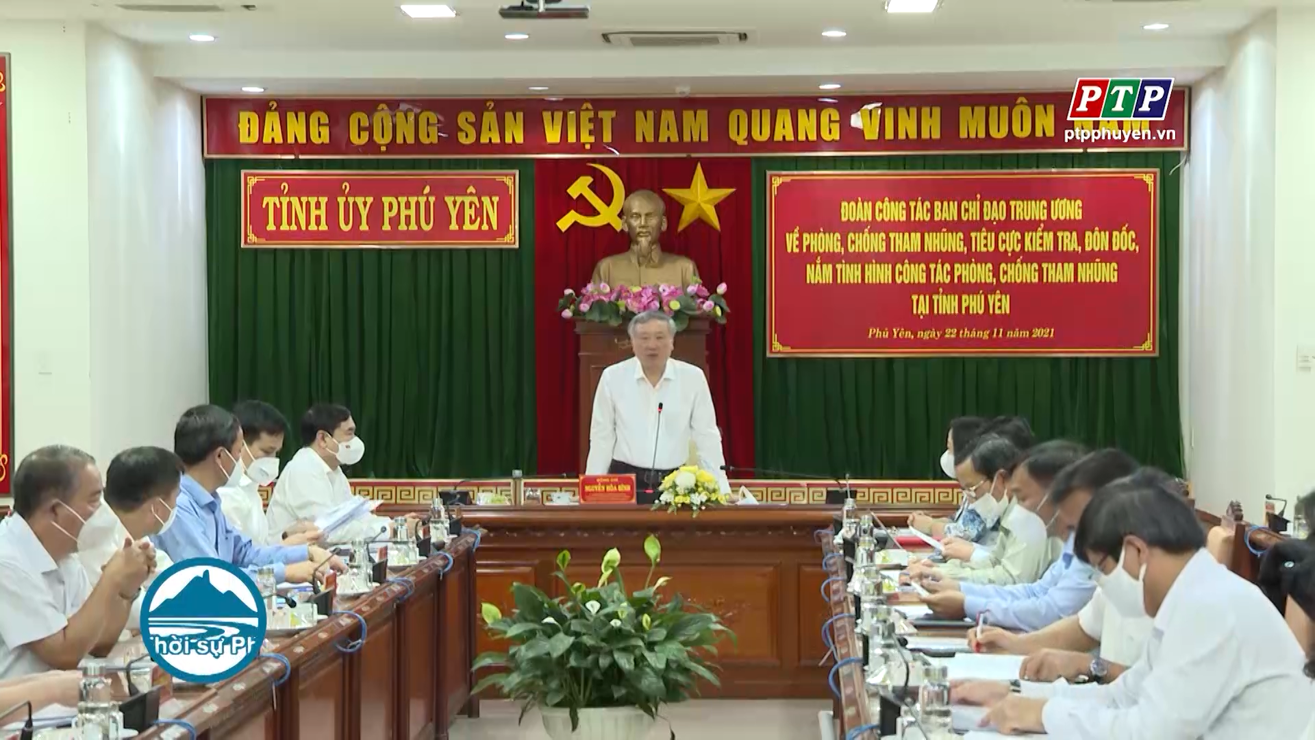 Đoàn công tác Ban Chỉ đạo Trung ương về phòng, chống tham nhũng, tiêu cực làm việc với BTV Tỉnh ủy Phú Yên