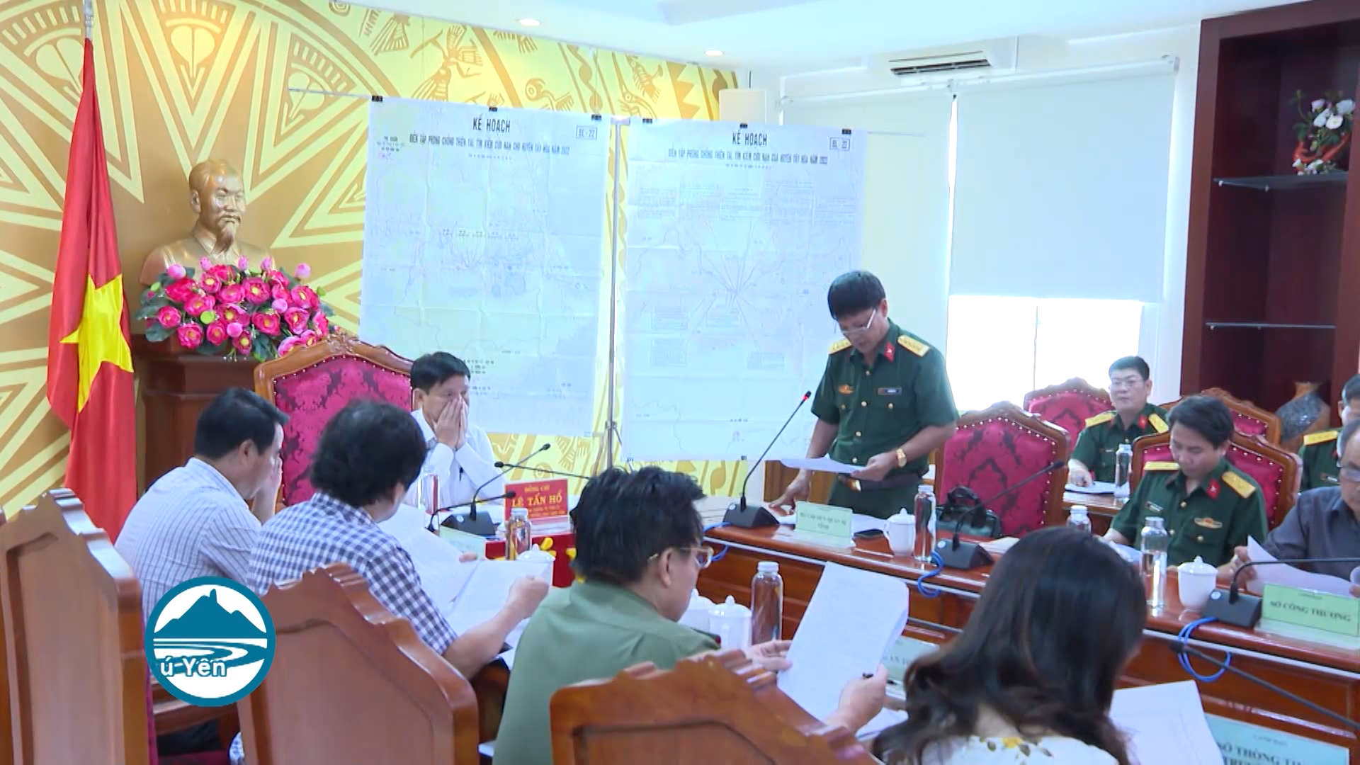 Họp Ban Nội dung - Đạo diễn, Tổ Thư ký diễn tập PCTT-TKCN huyện Tây Hòa năm 2022 - BL-22